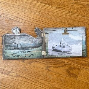 A Whale of a Good TimeWooden Hinged Photo Holder